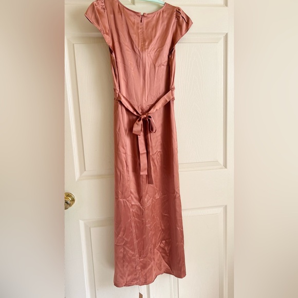 NWT- Reformation Silk Kaye Dress in Praline - Picture 8 of 10